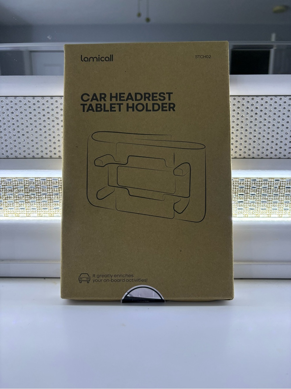 Lamicall Car Headrest Tablet Holder - Brown Packaging